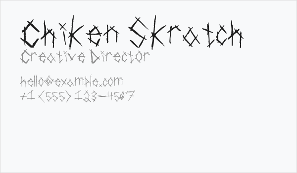 Chiken Skratch Business Card
