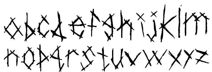Chiken Skratch Font LOWERCASE