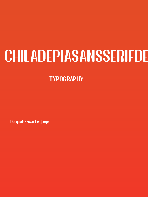 ChiladepiaSansSerifDEMO-Reg Poster