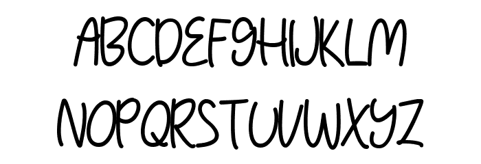 Child Happy Regular Font UPPERCASE