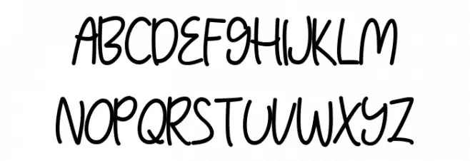 Child Happy Regular Font UPPERCASE
