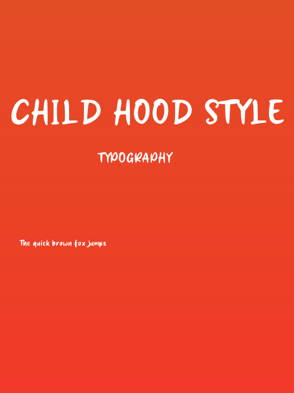 Child Hood Style Poster
