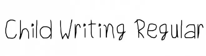 Child Writing Regular  Fuentes Gratis Descargar