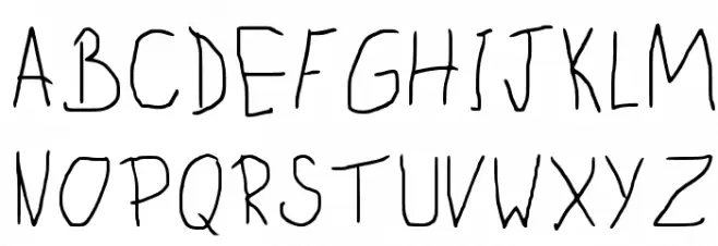 Child Writing Regular Шрифта ВЕРХНИЙ