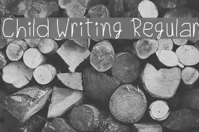 Child Writing Regular Font examples
