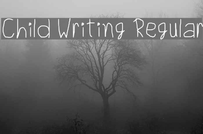 Child Writing Regular Font examples