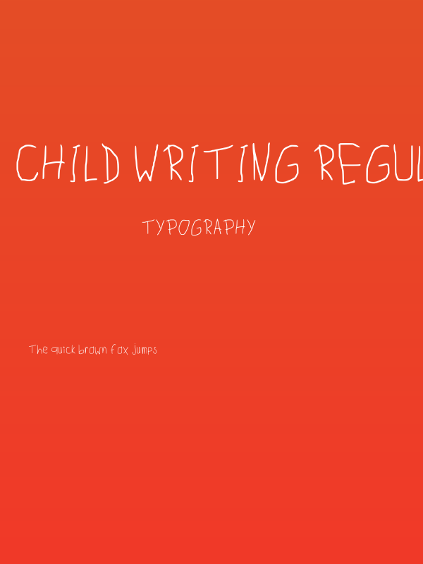 Child Writing Regular Poster