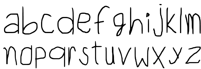 Child Writing Regular Font LOWERCASE