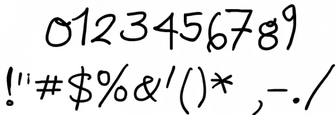 ChildWritten-Bold Font OTHER CHARS