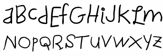 ChildWritten-Bold 字体 大写