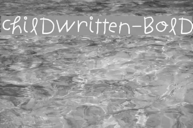 ChildWritten-Bold Font examples