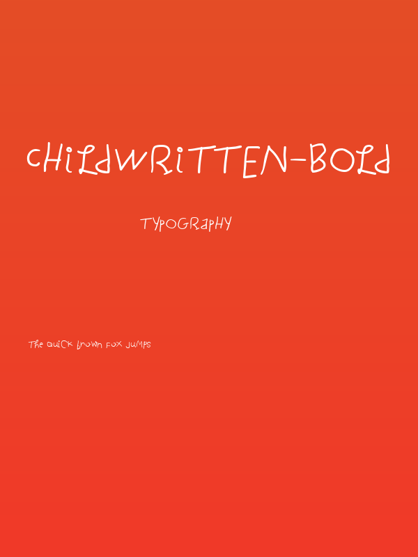 ChildWritten-Bold Poster