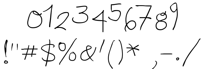 ChildWritten Font OTHER CHARS