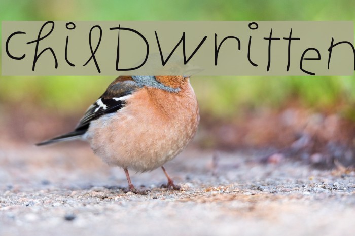 ChildWritten Font examples