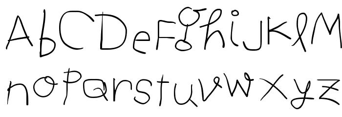 ChildWritten Font LOWERCASE