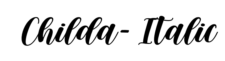 Childa-Italic  नि: शुल्क फ़ॉन्ट्स डाउनलोड