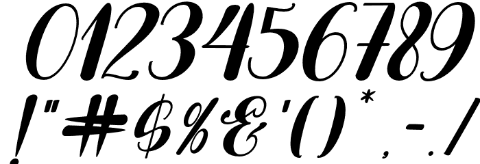 Childa-Italic Font OTHER CHARS