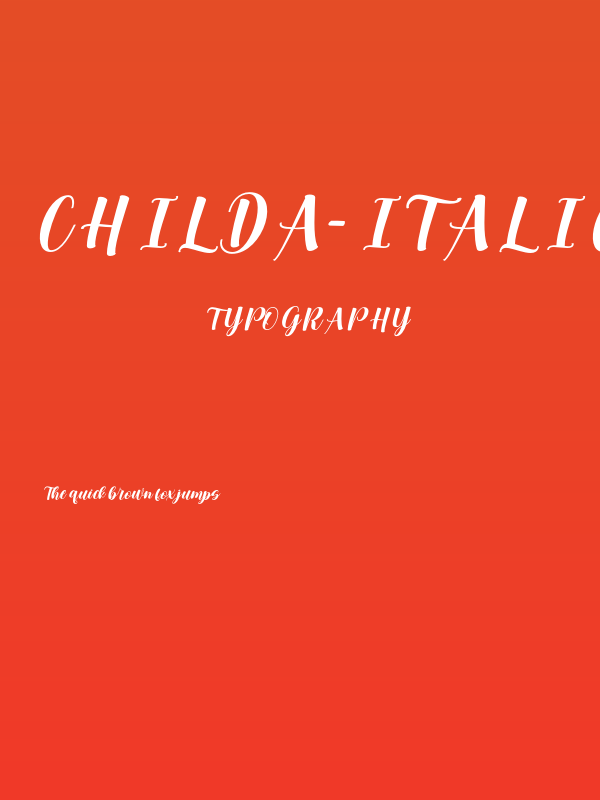 Childa-Italic Poster