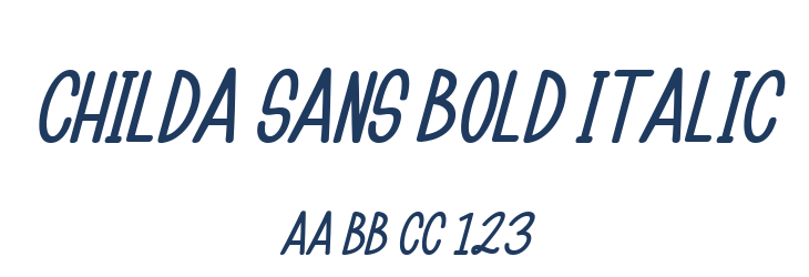 Childa Sans Bold Italic Font Preview
