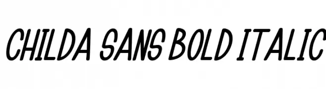 Childa Sans Bold Italic  フリーフォントのダウンロード