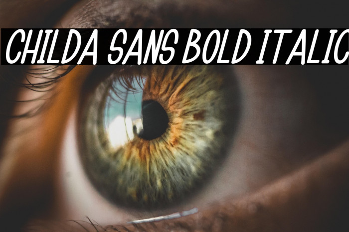 Childa Sans Bold Italic Example 1