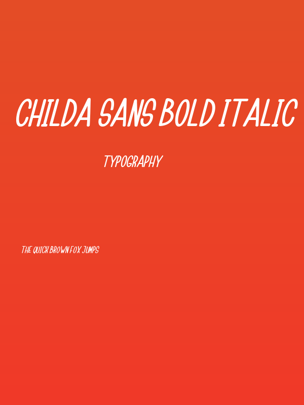 Childa Sans Bold Italic Poster