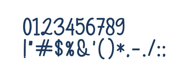 Childa Sans Bold Other Characters