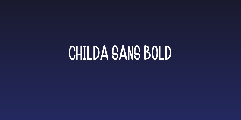 Childa Sans Bold Social Header