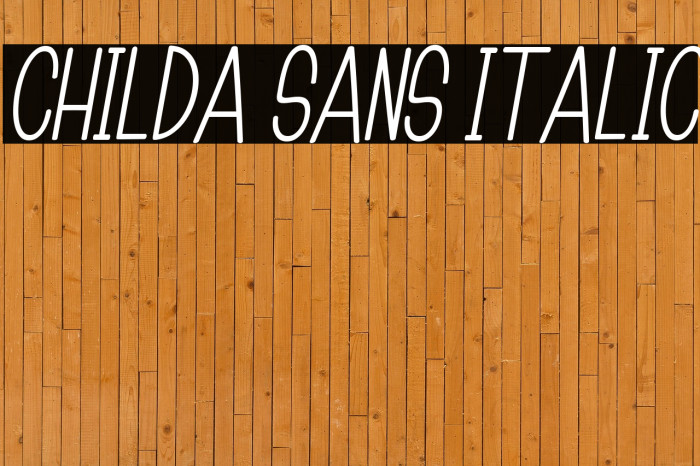 Childa Sans Italic Example 2