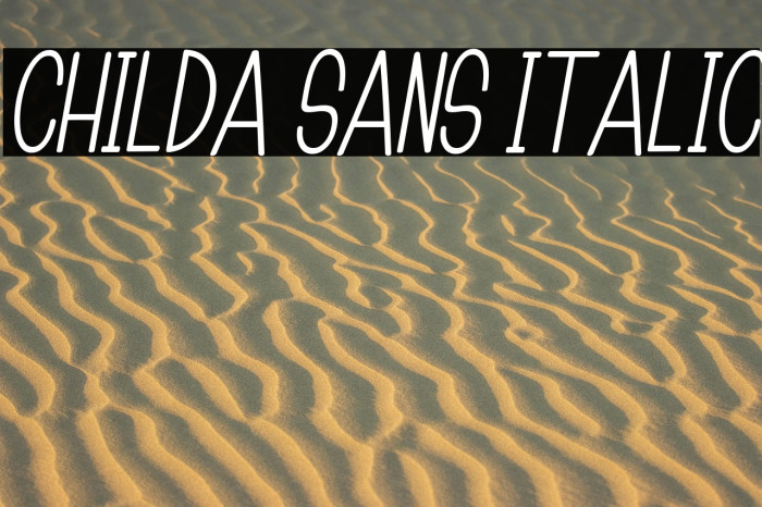 Childa Sans Italic Example 3
