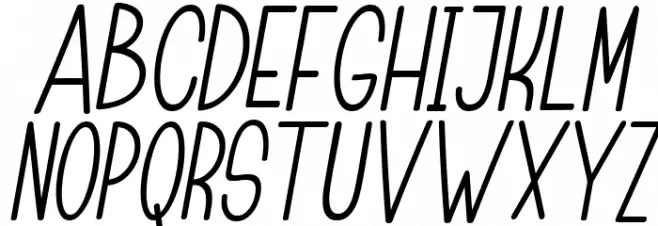 Childa Sans Italic Font LOWERCASE