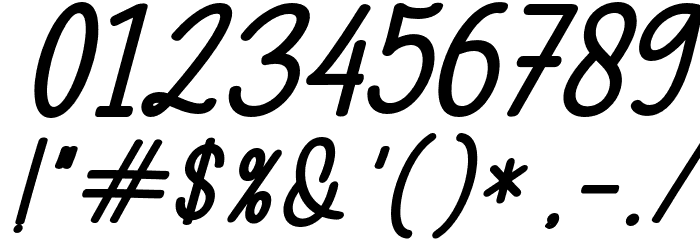 ChildaSans-BoldItalic Font OTHER CHARS