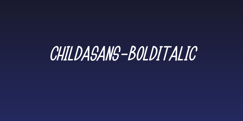 ChildaSans-BoldItalic Social Header