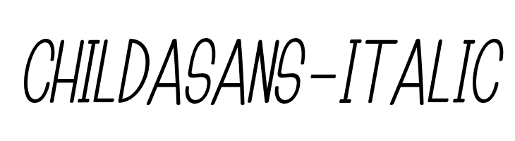 ChildaSans-Italic  Скачать бесплатные шрифты