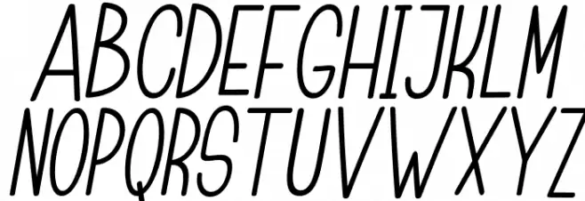 ChildaSans-Italic फ़ॉन्ट अपरकेस