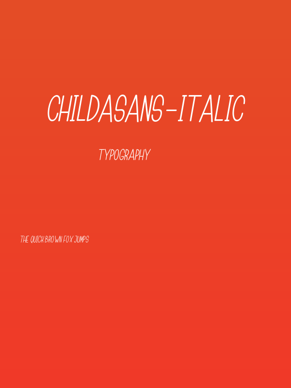 ChildaSans-Italic Poster
