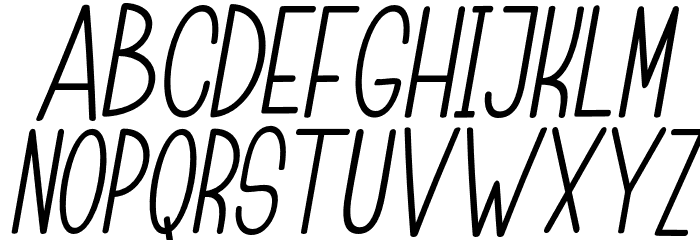 ChildaSans-Italic Font LOWERCASE