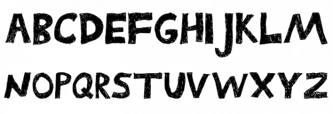 Childhood Bold Caratteri MINUSCOLO