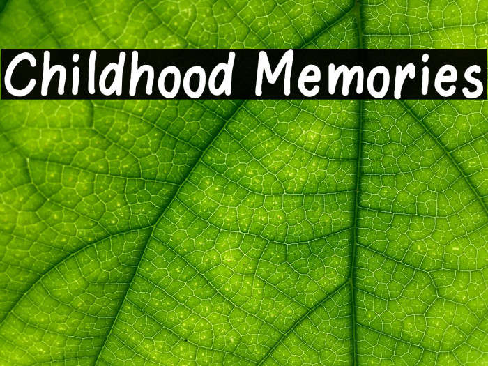 Childhood Memories Font examples