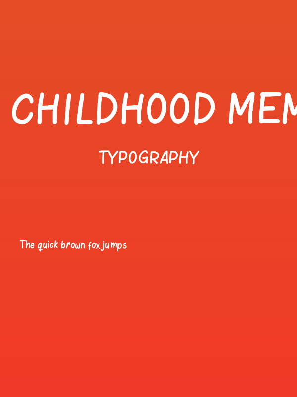 Childhood Memories Poster