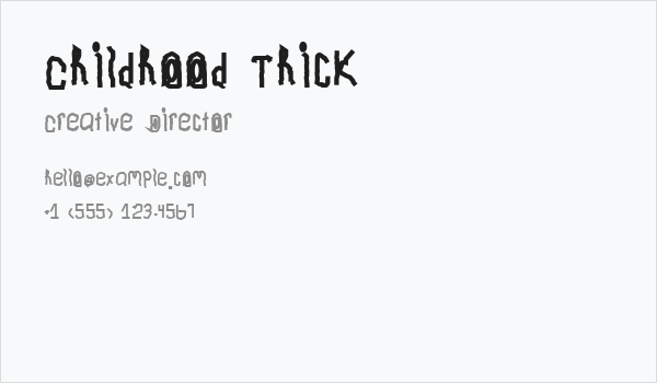 Childhood Thick Business Card