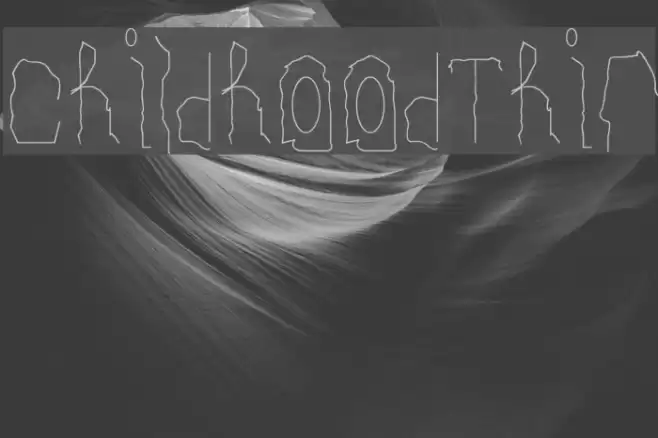 Childhood Thin Font examples