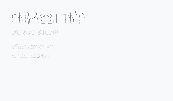 Childhood Thin Business Card