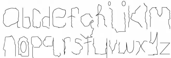Childhood Thin Schriftart Kleinbuchstaben