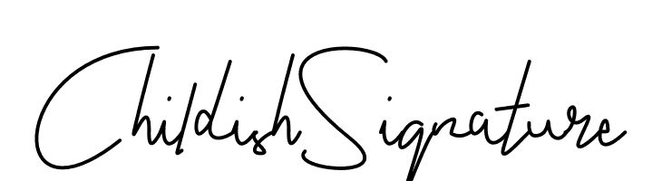 Childish Signature  les polices de caractères gratuit tlcharger