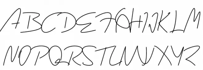 Childish Signature Caratteri MAIUSCOLE