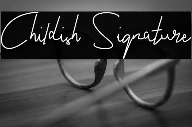 Childish Signature Font examples