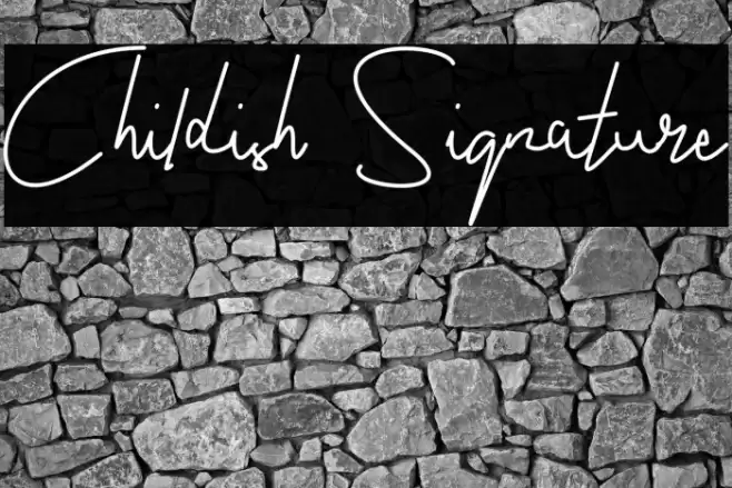 Childish Signature Font examples