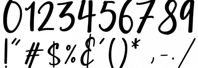 Childish Font Alte caractere