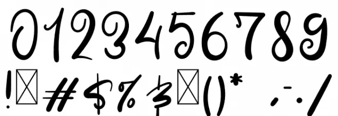 Childish Font OTHER CHARS